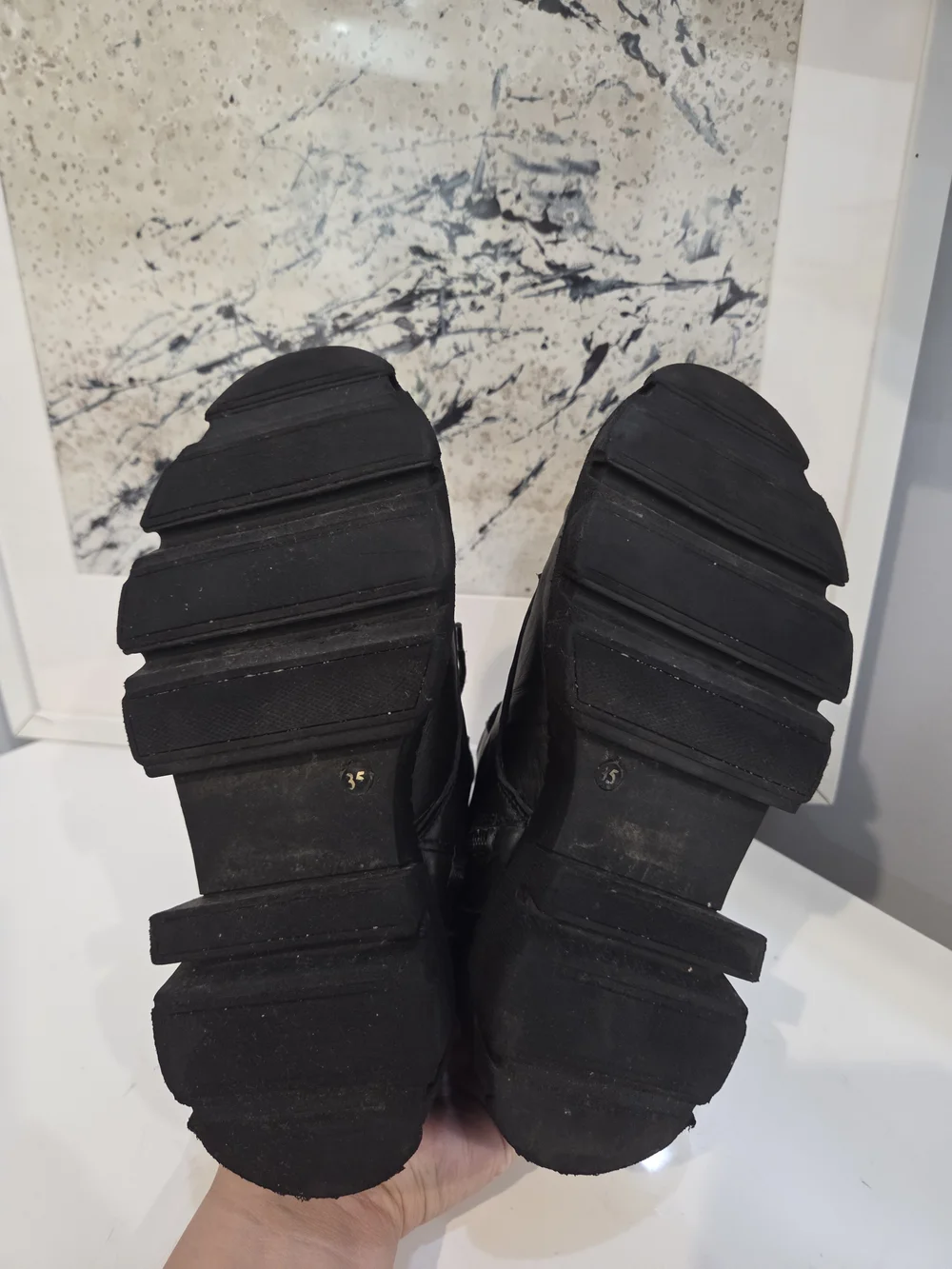 Genuine Leather Warm Combat Boots With Wool Lining Rugged Lace-Up Style